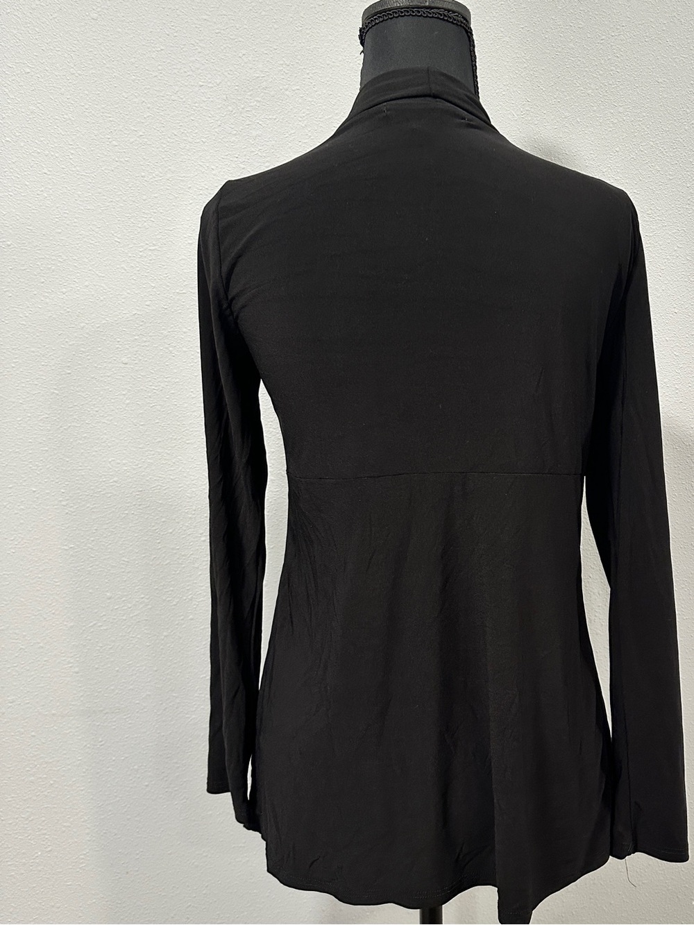 Liz McCoy Black Open Front Cardigan